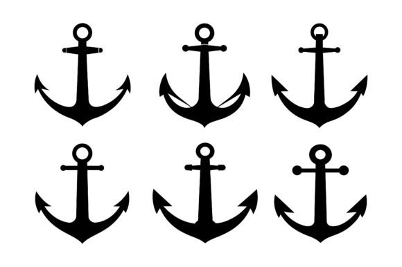 Anchor Black Silhouette Vector Guide