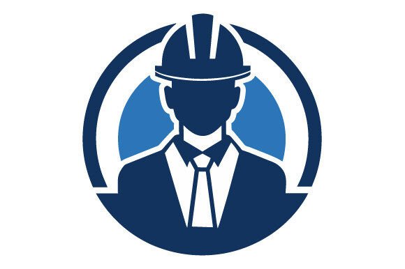 Civil Engineer Logo Icon Silhouette: A Timeless Design for Modern Creativity