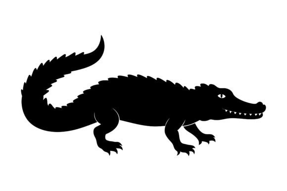 Crocodile Black Silhouette Vector: A Versatile Asset for Bold Branding and Creative Projects