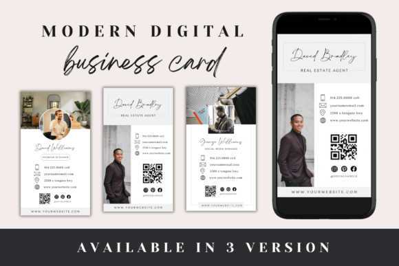 Editable Digital Business Card Template