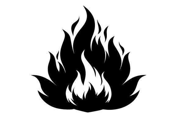Fire Black Silhouette on White Background: A Timeless Design Trend for Modern Creations