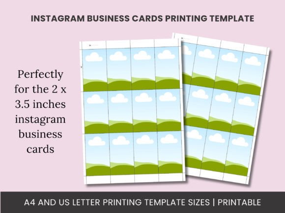 Instagram Business Cards Print Template