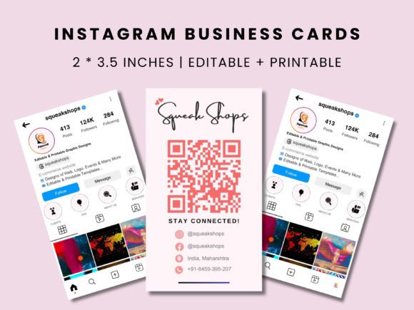 Instagram Business Cards Template