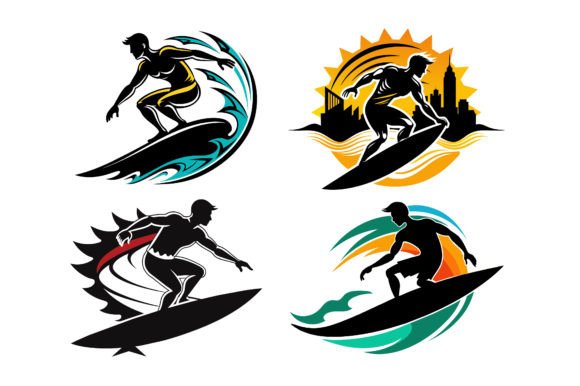 Man Surfing the Sea Black Silhouette: Strategic Applications for High-Impact Visual Design