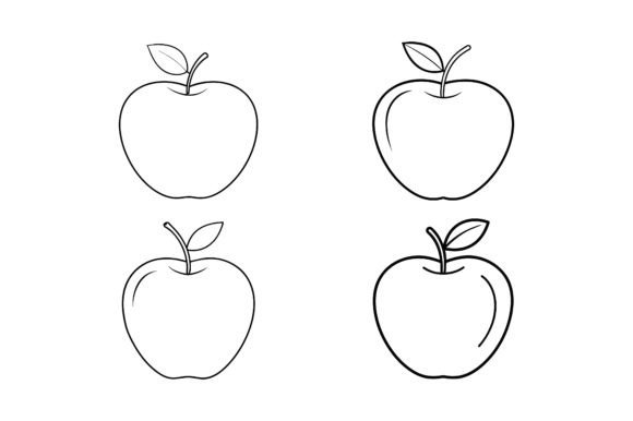 Outline Apple Silhouette Set: A Comprehensive Guide for Creators