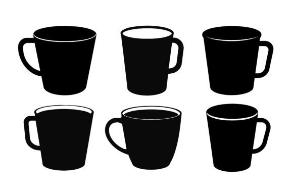 Plastic Mug Black Silhouette Vector Set – A Versatile Design Resource for Creators