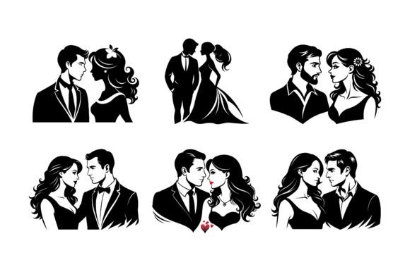 Romantic Couple Line Art Silhouette: Elevating Your Design Projects with Precision