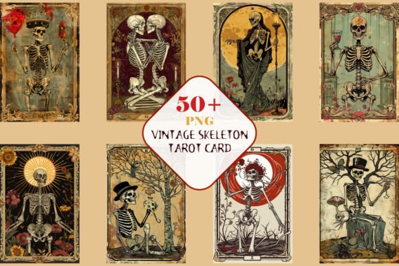 Skeleton Tarot Card Clipart, Volume 1: Creative Uses and Real-World Applications