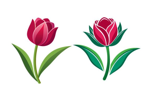 Tulip Flower Vector Set: A Versatile Design Resource for Creative Projects