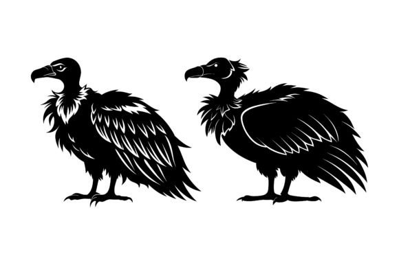 Vulture-black-silhouette Vector: A Strategic Asset for Brand Identity and Graphic Workflows